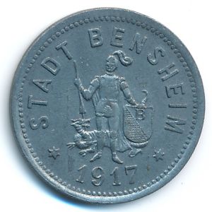 Бенсхайм., 50 пфеннигов (1917 г.)