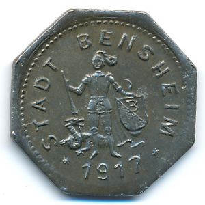 Бенсхайм., 10 пфеннигов (1917 г.)