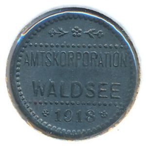 Вальдзее., 5 пфеннигов (1918 г.)