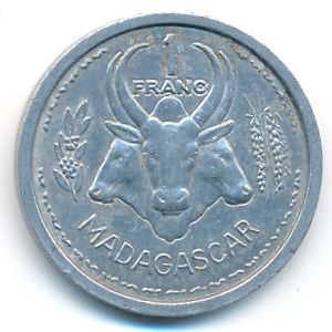 Мадагаскар, 1 франк (1958 г.)