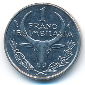 Мадагаскар, 1 франк (1987 г.)