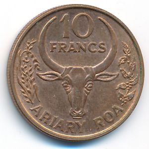 Мадагаскар, 10 франков (1996 г.)