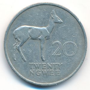 Замбия, 20 нгве (1968 г.)