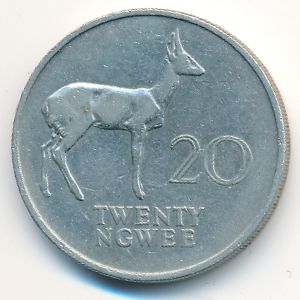 Замбия, 20 нгве (1972 г.)