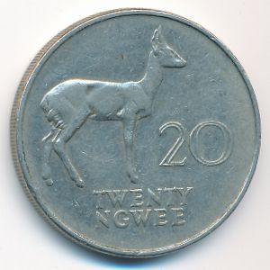 Замбия, 20 нгве (1972 г.)