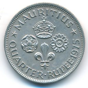 Mauritius, 1/4 rupee, 1975