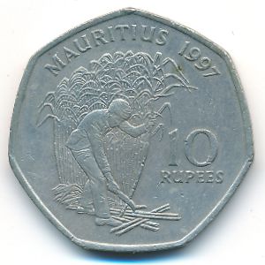 Маврикий, 10 рупий (1997 г.)