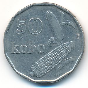 Нигерия, 50 кобо (1991 г.)