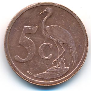 South Africa, 5 cents, 2004