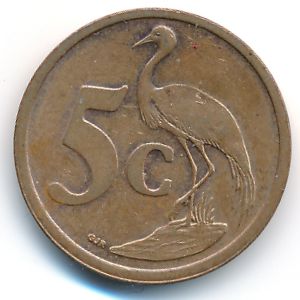 South Africa, 5 cents, 2004