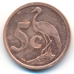 South Africa, 5 cents, 2005