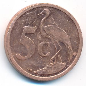 South Africa, 5 cents, 2005