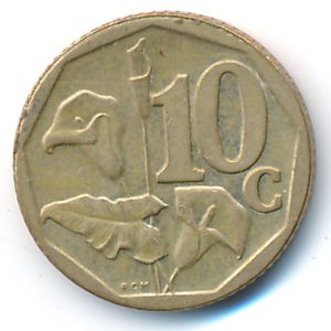 ЮАР, 10 центов (2008 г.)