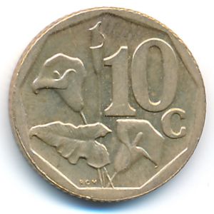 ЮАР, 10 центов (2008 г.)