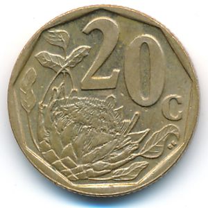 ЮАР, 20 центов (2004 г.)
