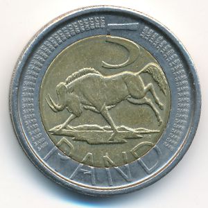 South Africa, 5 rand, 2004–2016