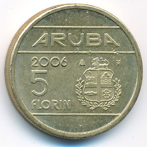 Аруба, 5 флоринов (2006 г.)