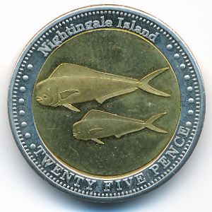 Соловьиные острова, 25 пенсов (2011 г.)