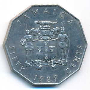 Ямайка, 50 центов (1989 г.)