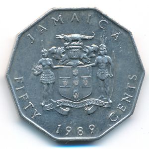 Ямайка, 50 центов (1989 г.)