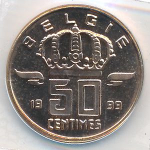Бельгия, 50 сентим (1999 г.)