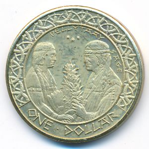Индейская резервация Санта-Изабел., 1 доллар (2012 г.)