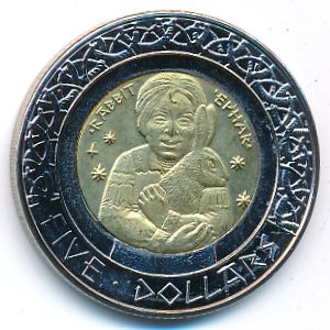 Индейская резервация Санта-Изабел., 5 долларов (2012 г.)