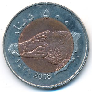Дарфур., 500 динаров (2008 г.)