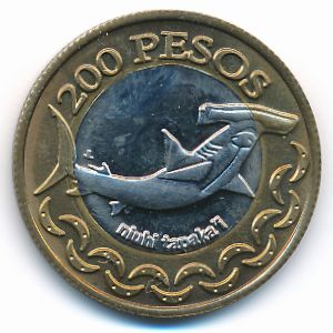 Остров Пасхи., 200 песо (2014 г.)
