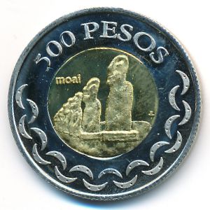 Остров Пасхи., 500 песо (2014 г.)