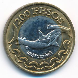 Остров Пасхи., 200 песо (2014 г.)