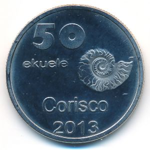 Остров Кориско., 50 экуэле (2013 г.)