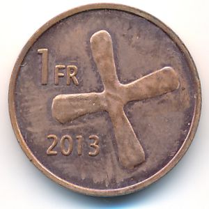 Катанга., 1 франк (2013 г.)