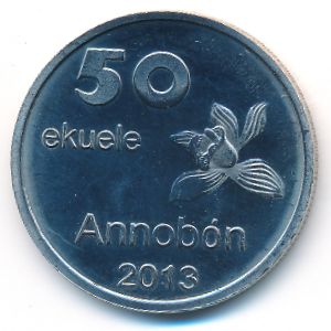 Остров Аннобон., 50 экуэле (2013 г.)
