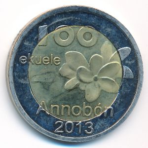 Остров Аннобон., 100 экуэле (2013 г.)