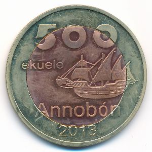 Остров Аннобон., 500 экуэле (2013 г.)