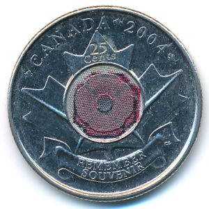 Канада, 25 центов (2004 г.)