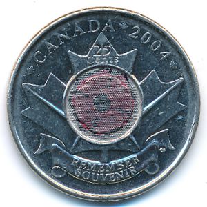 Канада, 25 центов (2004 г.)