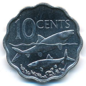 Багамские острова, 10 центов (2007 г.)