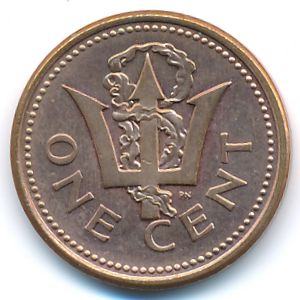 Barbados, 1 cent, 2002