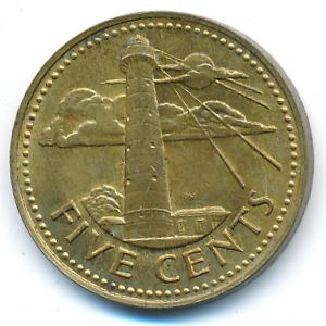 Барбадос, 5 центов (1973 г.)