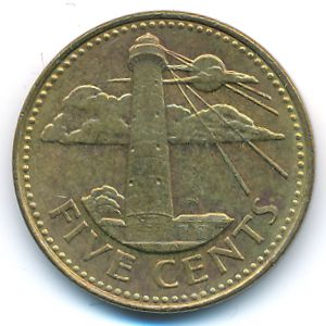 Barbados, 5 cents, 1997