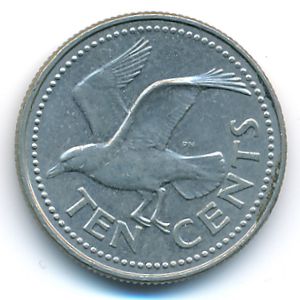 Barbados, 10 cents, 1992