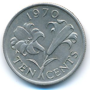 Бермудские острова, 10 центов (1970 г.)