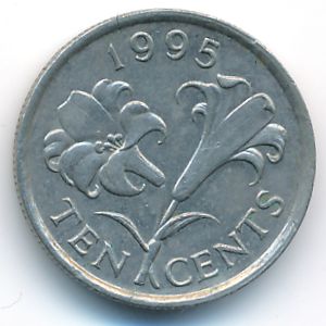 Бермудские острова, 10 центов (1995 г.)
