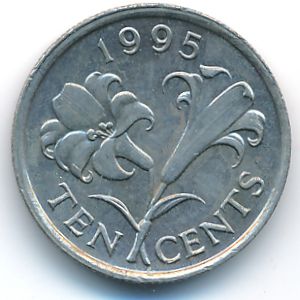 Bermuda Islands, 10 cents, 1995