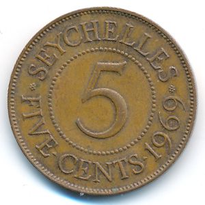Сейшелы, 5 центов (1969 г.)