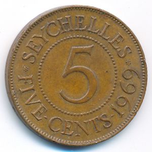 Сейшелы, 5 центов (1969 г.)