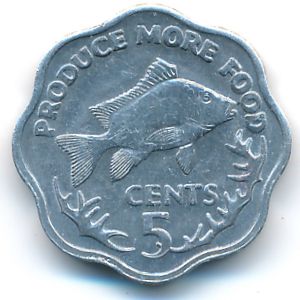 Сейшелы, 5 центов (1977 г.)
