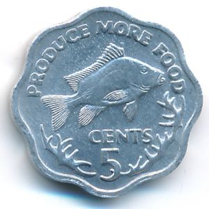 Сейшелы, 5 центов (1977 г.)
